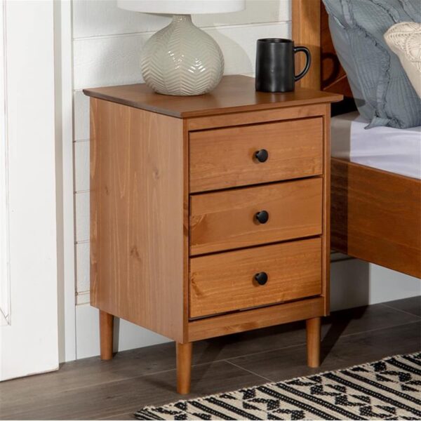 Caramel Wood Nightstand